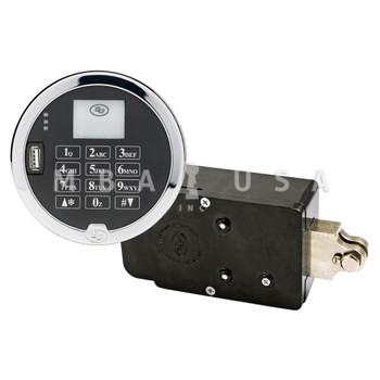 E-Vault Lock & Keypad, Center Extension Bolt, Digital Time Lock, LCD Screen, Audit Trail, Duress, Bolt Position Switch, MRC