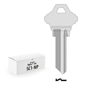 Ilco Taylor Key Blanks, Schlage Sc1, Nickel Plate (50 Pack)