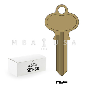 Ilco Taylor Key Blanks, Segal SE1, Brass (50 Pack)