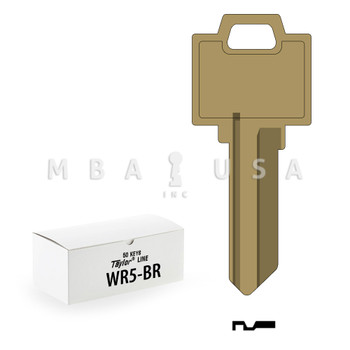 Ilco Taylor Key Blanks, Weiser WR5, Brass (50 Pack)