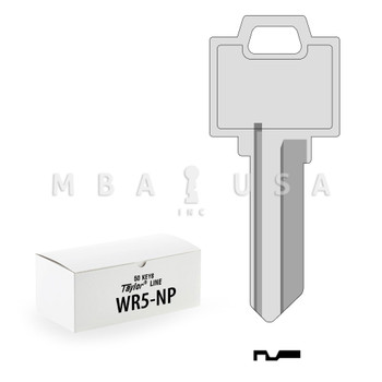 Ilco Taylor Key Blanks, Weiser WR5, Nickel Plate (50 Pack)