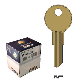 Ilco Taylor Key Blanks, Yale Y11, Brass (250 Pack)