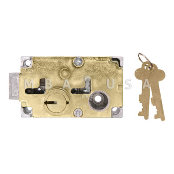 Single Nose Changeable Lever SD Lock, Right Hand, Brass