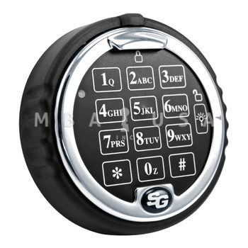 S&G Spartan Direct Drive (Dead Bolt) Lock Package w/ Rotating Lighted Keypad, Bright Chrome