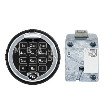S&G Titan Direct Drive (Dead Bolt) Lock Package w/ Rotating Lighted Keypad, Bright Chrome