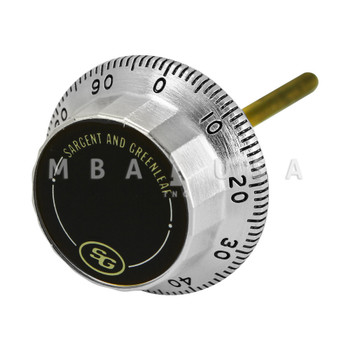 Front Reading Dial, 5/16-40 Spindle, Satin Chrome Finish, 3.406" DT, Splined on 41
