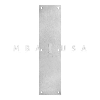 Rockwood Push Plate, 4" x 16", Standard Gauge 0.050, Satin Stainless Steel (70C US32D)