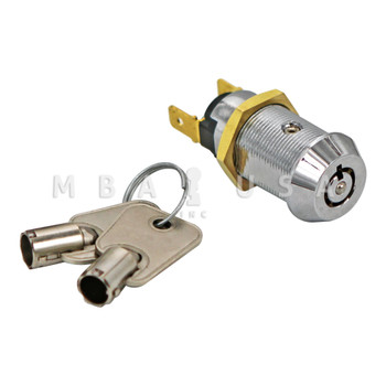 Tubular Switch Lock, 1-Position, Satin Chrome (Key Removes in Off Position Only)