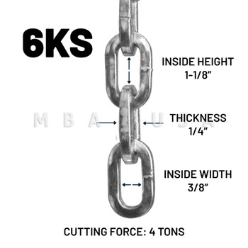 ABUS Maximum Security Chain w/ Fabric Sleeve, 6KS, 1/4" Thickness, 2ft. Length