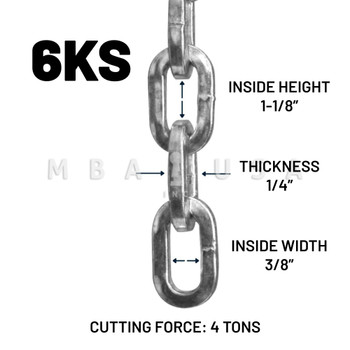 ABUS Maximum Security Chain w/ Fabric Sleeve, 6KS, 1/4" Thickness, 6ft. Length