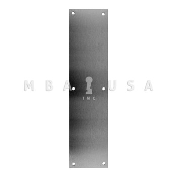 Don-Jo Push Plate, 3" by 12", .050", Satin Stainless Steel Finish (69-630)