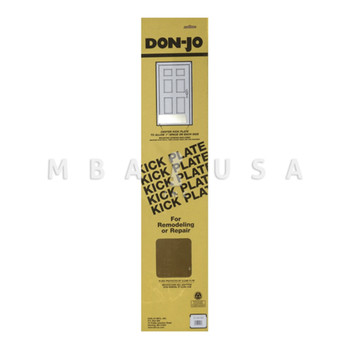 Don-Jo Kick Plate, 6" by 28", Display Package, Bright Brass Finish (KP-628-605)