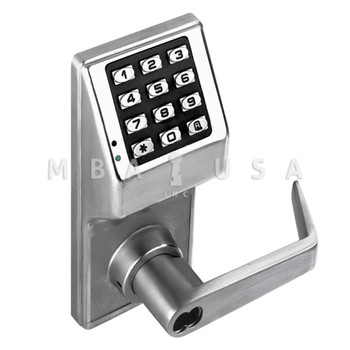 Alarm Lock Grade 1 Pushbutton Cylindrical Lock, SFIC Prep, Less Core (DL2700WPIC US26D)