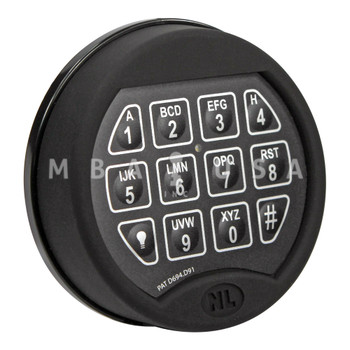 NL Premier Black Velvet Keypad, Non-Rotating