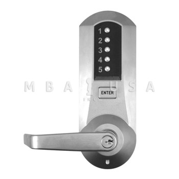 Simplex 5000 Series Cylindrical Combination Lever Lock, Passage, Interior Combination Change, DOD, KIL, Schlage C Keyway (5051XSWL-26D-41)