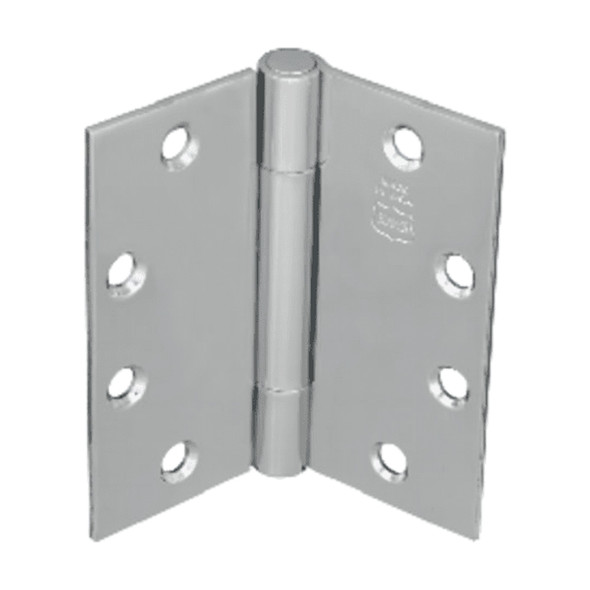 Bommer Lubricated Bearing Three Knuckle Architectural Grade Hinge with Button Tips, 4-1/2" by 4-1/2", Satin Chromium (LB8004-450-652) Bommer Lubricated Bearing Three Knuckle Architectural Grade Hinge with Button Tips, 4-1/2" by 4-1/2", Satin Chromium (LB8004-450-652)