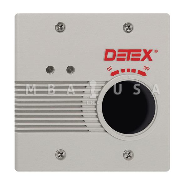 Detex EAX-2500 Series, Wall Mount, Surface Mount AC/DC Powered Alarm, EA-561 Warning Sign, Black Box (EAX-2500S GRAY)