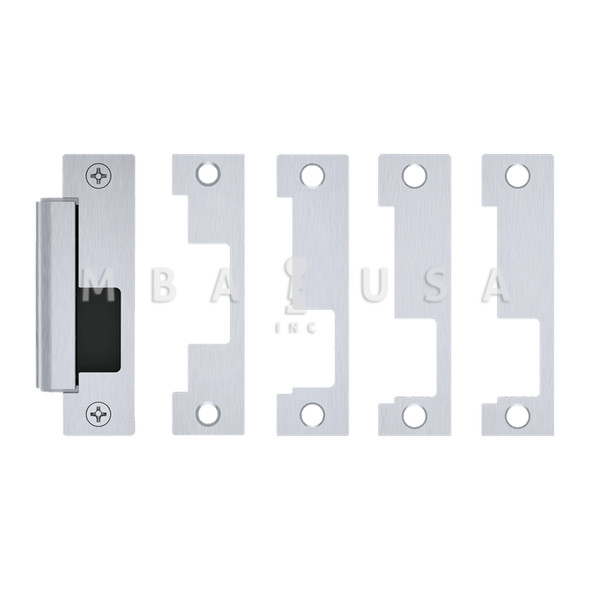 HES Grade 1 Electric Strike, For Cylindrical or Mortise Latchbolt Locks, Auto-Sensing 12/24 VDC, Field Selectable Fail Safe/Fail Secure, Includes 1J, 1K, 1KD, 1KM Options, Lock Monitor, Satin Stainless Steel (1500C-630-LM)