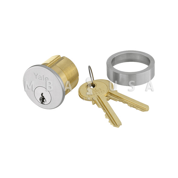 ACCENTRA Mortise Cylinder, 1-1/8", Yale/Sargent Cam (2160), 6-Pin, PARA Keyway, Keyed Different, Satin Chrome (2153 6 PARA 118 626 KD)