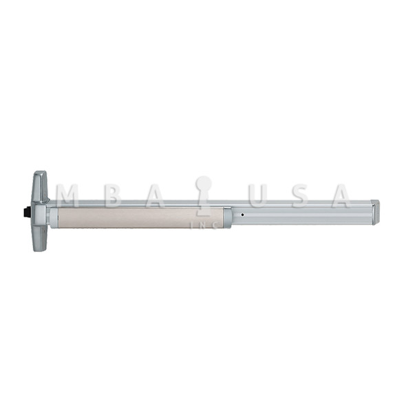 Von Duprin Grade 1 Rim Exit Device, Narrow Stile Pushpad, 36", Exit Only, Less Trim, Hex Key Dogging, Satin Chrome, Non-Handed (33AEO 3 26D)