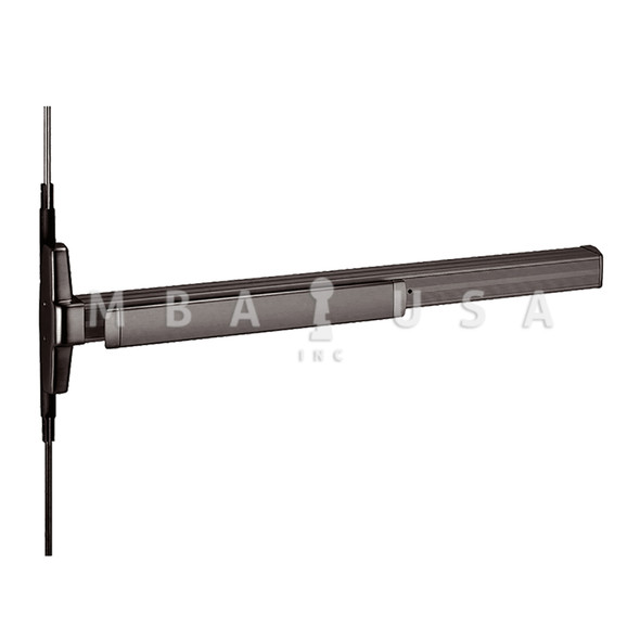 Von Duprin Grade 1 Concealed Vertical Rod Exit Device, Narrow Stile Pushpad, 36", Exit Only, Less Trim, Hex Key Dogging, Dark Bronze Anodized Aluminum, Non-Handed (3547AEO 3 313)