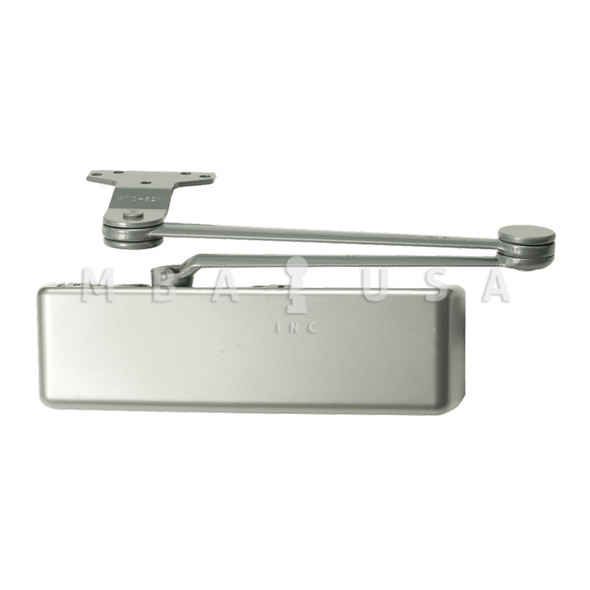 LCN Grade 1 Surface Door Closer, Extra Duty Arm, Push Side Parallel Arm Mounting, 180 Deg. Swing, Size 1 to 5, Full Plastic Cover, Aluminum Painted, Left-Handed (4111-EDA LH 689)
