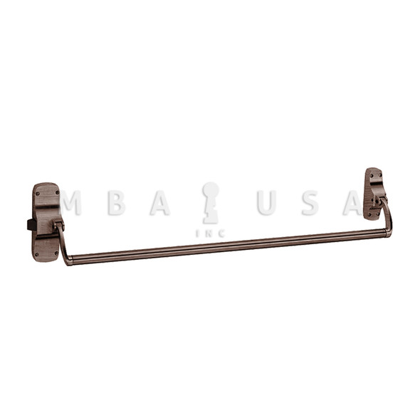 Von Duprin Grade 1 Rim Exit Bar, Wide Stile Crossbar, 48" Device, Exit Only, Less Trim, Hex Key Dogging, Dark Oxidized Satin Bronze Oil Rubbed, Field Reversible (88EO US10B)