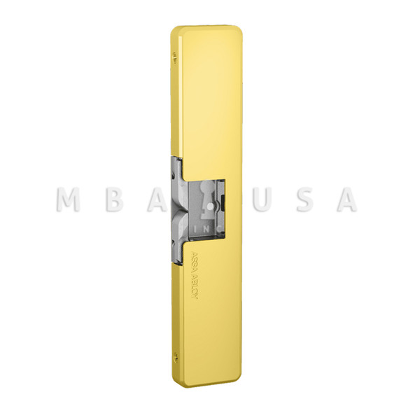 HES Fail Safe/Fail Secure, Complete 12/24VDC Electric Strike, Surface Mounted, 1/2" Thickness, Satin Brass (9400-606)