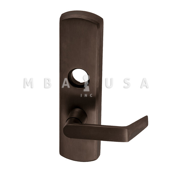 Von Duprin Grade 1 Lever Trim, Classroom Function, Rim/Vertical Rod Prep, 06 Lever w/ Escutcheon, Dark Oxidized Satin Bronze Oil Rubbed, Right Hand Reverse (996L-06-R/V US10B RHR)