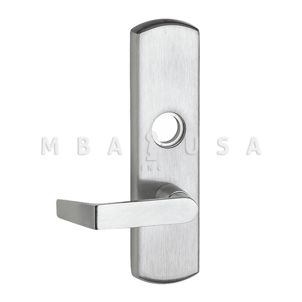 Von Duprin Grade 1 Lever Trim, Nightlatch Function, Rim/Vertical Rod Prep, 06 Lever w/ Escutcheon, Satin Chrome, Left Hand Reverse (996L-NL-06-R/V 26D LHR)