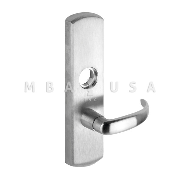 Von Duprin Grade 1 Lever Trim, Nightlatch Function, Mortise Prep, 17 Lever w/ Escutcheon, Satin Chrome, Left Hand Reverse (996L-NL-17-M 26D LHR)