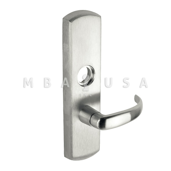 Von Duprin Grade 1 Lever Trim, Nightlatch Function, Rim/Vertical Rod Prep, 17 Lever w/ Escutcheon, Satin Chrome, Right Hand Reverse (996L-NL-17-R/V 26D RHR)