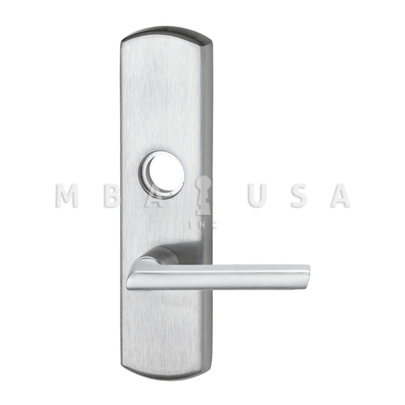 Von Duprin Grade 1 Lever Trim, Nightlatch Function, Rim/Vertical Rod Prep, Latitude Lever w/ Escutcheon, Satin Chrome, Right Hand Reverse (996L-NL-LAT-R/V 26D RHR)