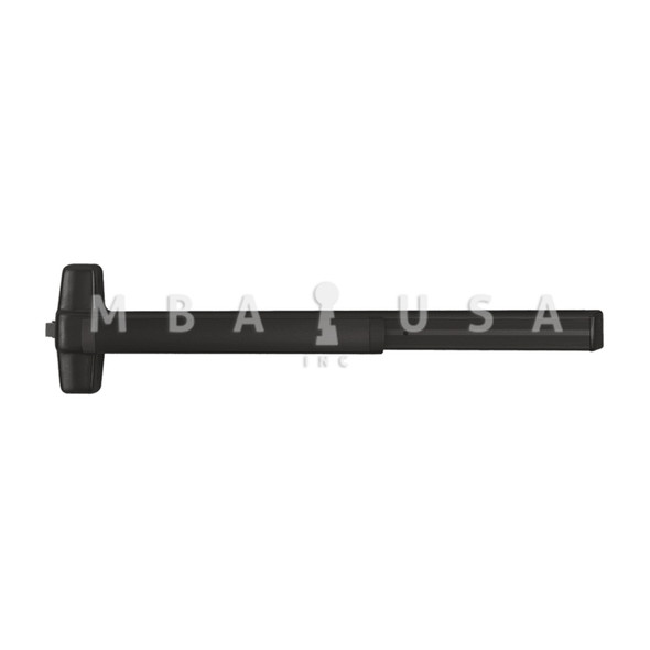 Von Duprin Grade 1 Rim Exit Bar, Wide Stile Pushpad, 48" Device, Exit Only, Less Trim, Hex Key Dogging, Black Anodized Aluminum, Non-Handed (99EO 4 315)