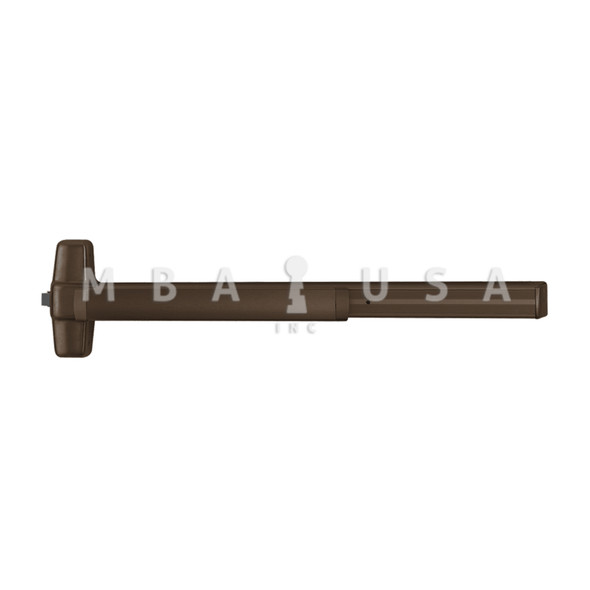 Von Duprin Grade 1 Rim Exit Bar, Wide Stile Pushpad, 36" Device, Nightlatch Function, Cylinder Only, Hex Key Dogging, Dark Bronze Anodized Aluminum, Non-Handed (99NL-OP 3 313)