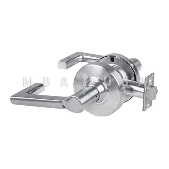 Schlage Grade 2 Passage Cylindrical Lock w/ Field Selectable Vandlgard, Longitude Lever, Non-Keyed, Satin Chrome, Non-Handed (ALX10 LON 626)