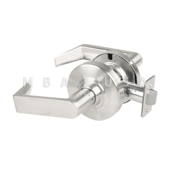 Schlage Grade 2 Passage Cylindrical Lock w/ Field Selectable Vandlgard, Rhodes Lever, Non-Keyed, Satin Nickel, Non-Handed (ALX10 RHO 619)