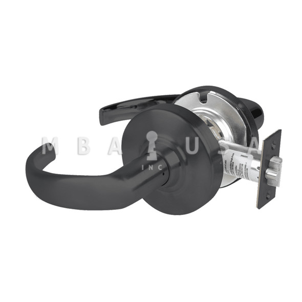 Schlage Grade 2 Passage Cylindrical Lock w/ Field Selectable Vandlgard, Sparta Lever, Non-Keyed, Matte Black, Non-Handed (ALX10 SPA 622)