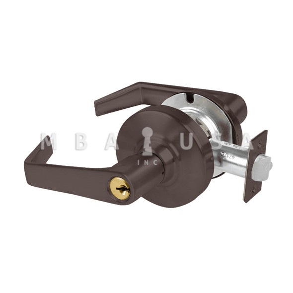 Schlage Grade 2 Office Cylindrical Lock w/ Field Selectable Vandlgard, Saturn Lever, Conventional Cylinder, Oil-Rubbed Bronze, Non-Handed (ALX50P SAT 613)
