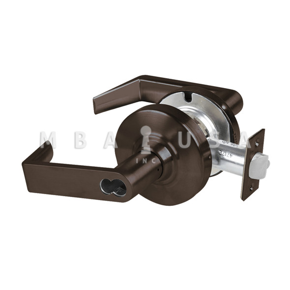 Schlage Grade 2 Entrance Cylindrical Lock w/ Field Selectable Vandlgard, Rhodes Lever, SFIC Less Core, Oil-Rubbed Bronze, Non-Handed (ALX53B RHO 613)