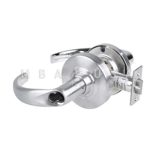 Schlage Grade 2 Entrance Cylindrical Lock w/ Field Selectable Vandlgard, Sparta Lever, SFIC Less Core, Satin Chrome, Non-Handed (ALX53B SPA 626)