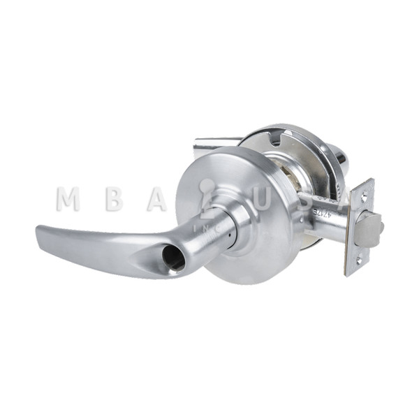 Schlage Grade 2 Entrance Cylindrical Lock w/ Field Selectable Vandlgard, Athens Lever, Conventional Less Cylinder, Satin Chrome, Non-Handed (ALX53L ATH 626)