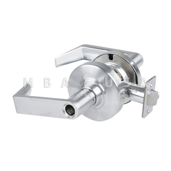 Schlage Grade 2 Entrance Cylindrical Lock w/ Field Selectable Vandlgard, Rhodes Lever, Conventional Less Cylinder, Satin Chrome, Non-Handed (ALX53L RHO 626)