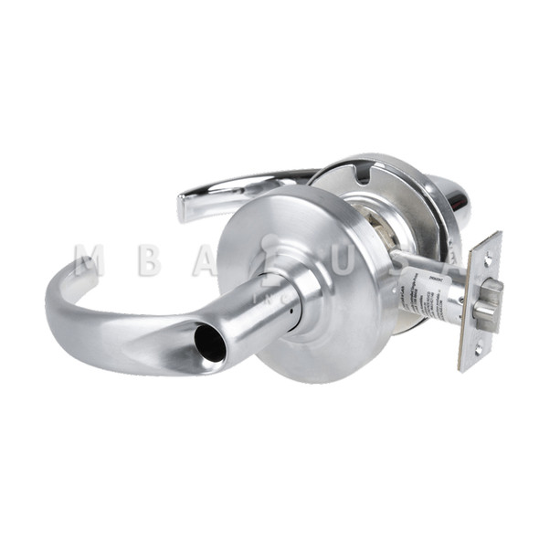 Schlage Grade 2 Entrance Cylindrical Lock w/ Field Selectable Vandlgard, Sparta Lever, Conventional Less Cylinder, Satin Chrome, Non-Handed (ALX53L SPA 626)