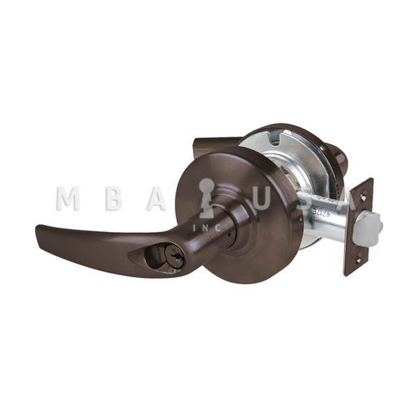 Schlage Grade 2 Entrance Cylindrical Lock w/ Field Selectable Vandlgard, Athens Lever, Conventional Cylinder, Oil-Rubbed Bronze, Non-Handed (ALX53P ATH 613)