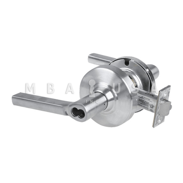 Schlage Grade 2 Storeroom Cylindrical Lock w/ Field Selectable Vandlgard, Latitude Lever, FSIC Less Core, Satin Chrome, Non-Handed (ALX80J LAT 626)
