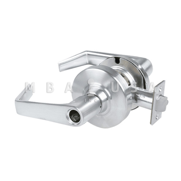Schlage Grade 2 Storeroom Cylindrical Lock w/ Field Selectable Vandlgard, Saturn Lever, Conventional Less Cylinder, Satin Chrome, Non-Handed (ALX80L SAT 626)