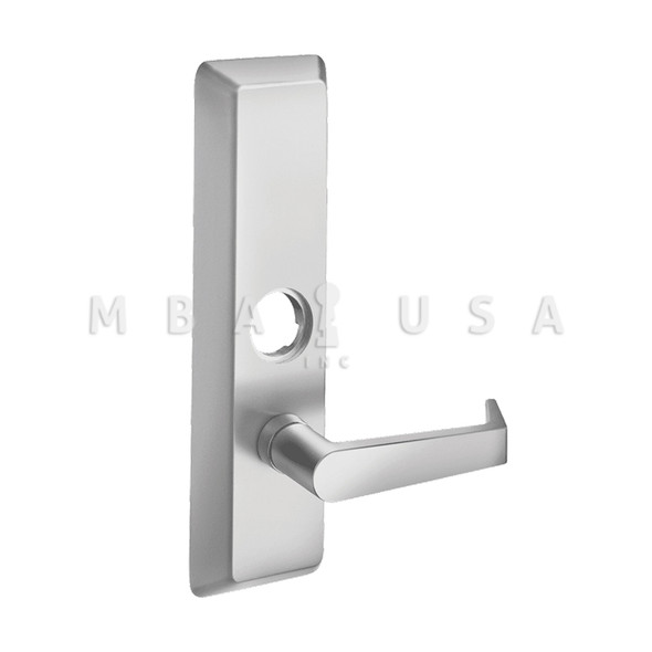 ACCENTRA Escutcheon x Cylinder x Lever, Nightlatch (03), Less Cylinder, Augusta Lever, LHR, Satin Chrome (AU627F 626 LHR)