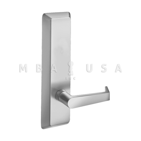 ACCENTRA Escutcheon x Lever, Dummy Free Wheeling (02)/Passage (14), Augusta Lever, RHR, Satin Stainless Steel (AU628F 630 RHR)