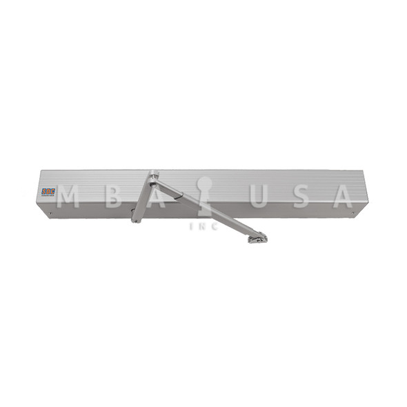 SDC Low Energy Surface Mounted Electromechanical Door Operator, Regular w/ Dead Stop, Push Side Mounted, Top Jamb, Up to 36" Door, 130 Deg. Swing, Machine and Wood Screws, Satin Aluminum Clear Anodized (AUTOS136V)